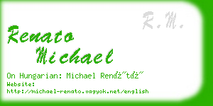 renato michael business card